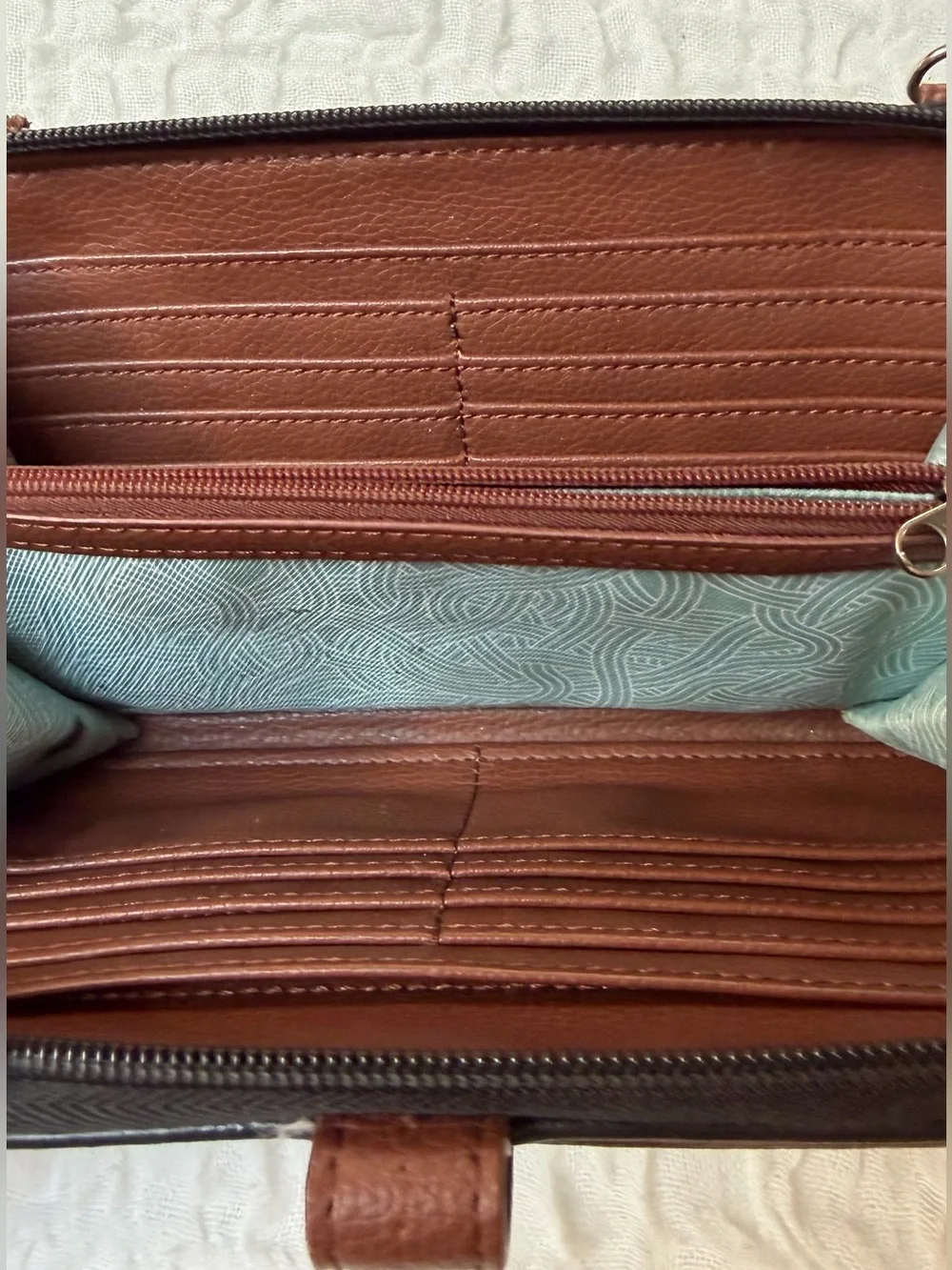 The Sak Smartphone Black and Brown Leather Wristlet